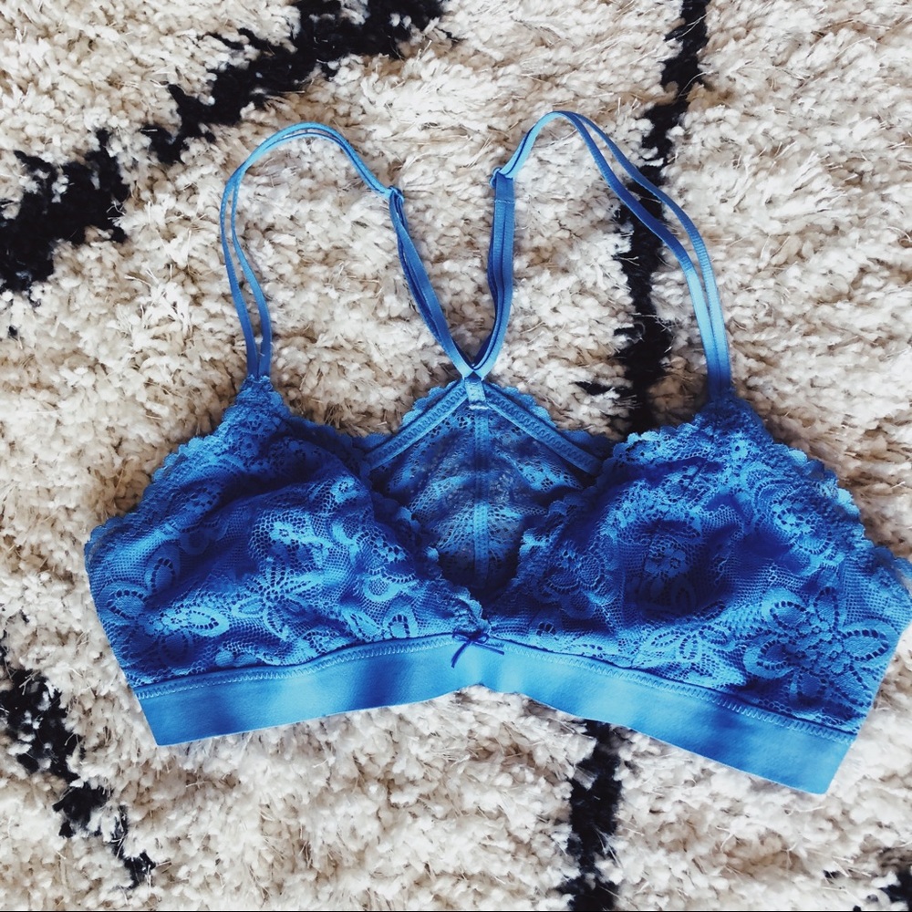 Aerie Lace Racerback Bralette - Light Blue 🌸